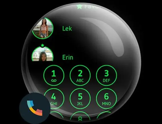 Theme Dialer Circle BlackGreen android App screenshot 1